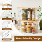 Pantry Organizers and Storage with Bamboo Lid