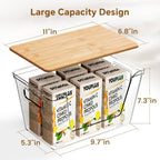 Pantry Organizers and Storage with Bamboo Lid