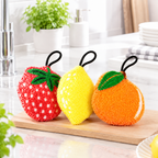 3Pcs New Embroidered Kitchen Sponge