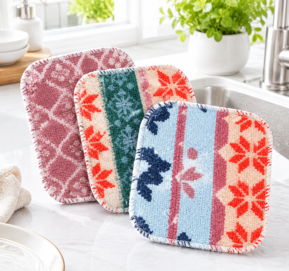 3Pcs Scrub Cloth