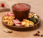 2-in-1 Footed Round Cake Holder&Charcuterie Board