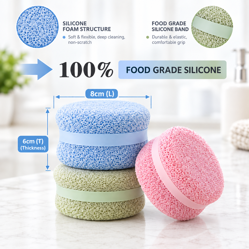 Squeeze & Scrub Sponges - Set of 4