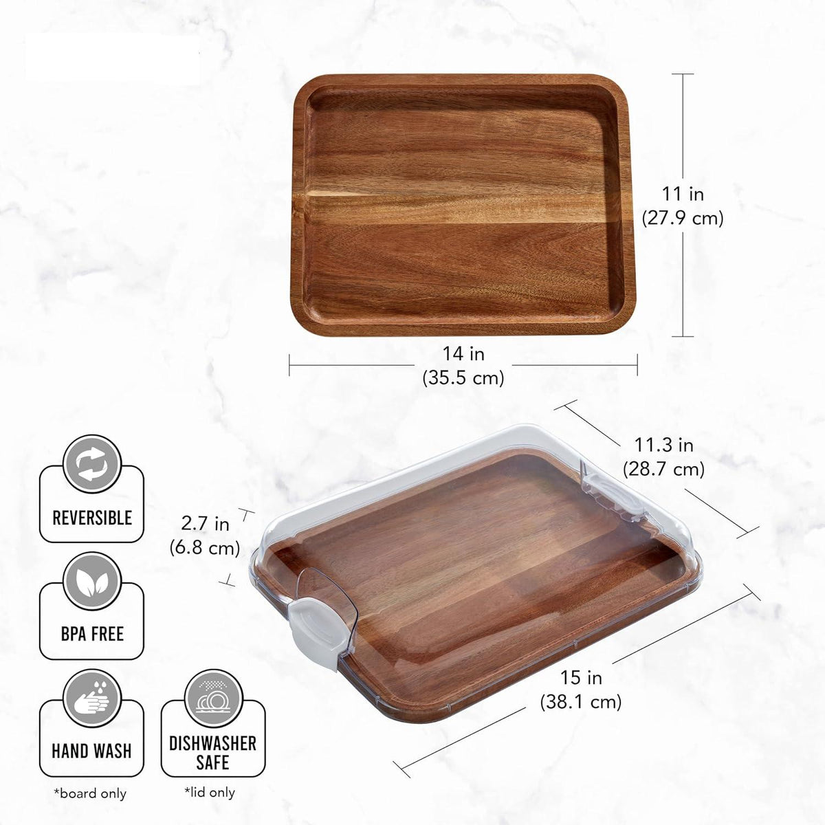 Bamboo Serving Platter with Lid