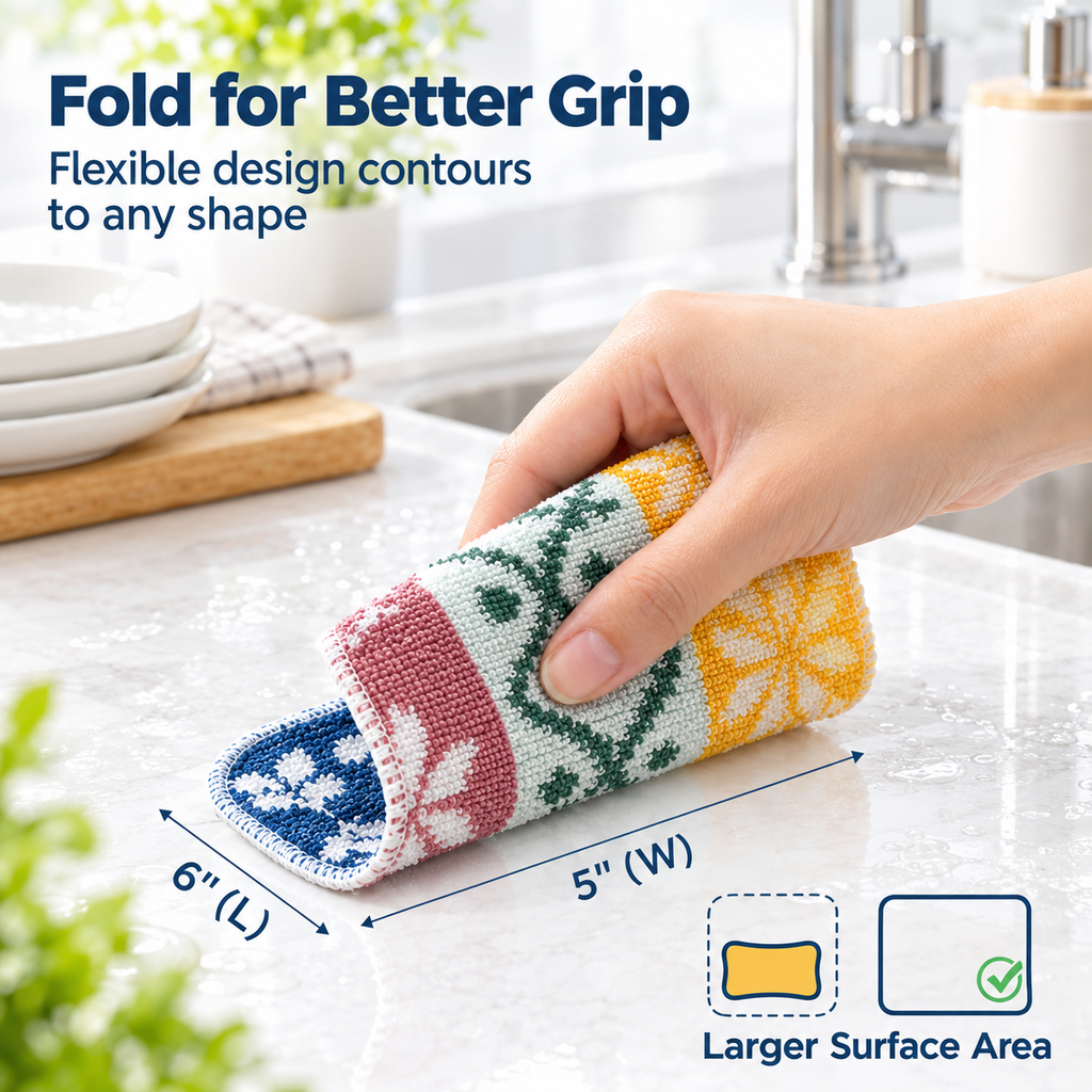 3Pcs Scrub Cloth