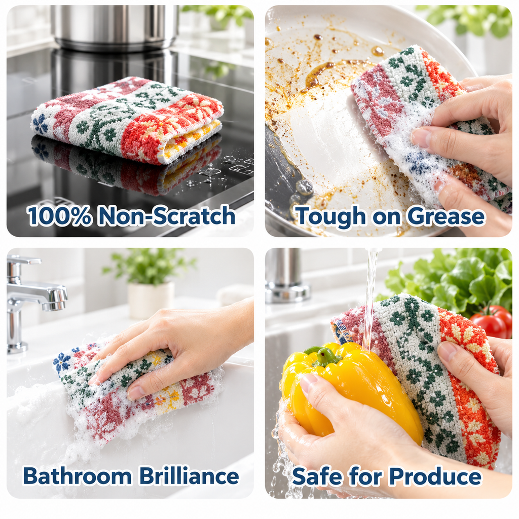 3Pcs Scrub Cloth