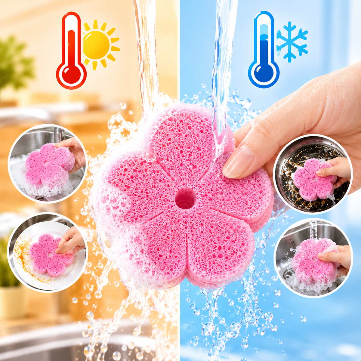Silicone Sponges -Summer-Set of 3