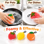 3Pcs New Embroidered Kitchen Sponge